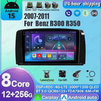 Android 15 Car Radio For Mercedes Benz R300 R350 2007 - 2011 CarPlay Auto Multimedia 2K QLED Wireless Video Player 2Din Stereo
