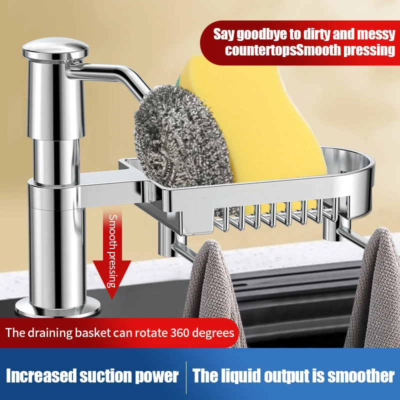 

Дозатор для мыла на кухню, 1 шт., с подставкой и шлангом, удлинитель для дозатора мыла на кухонную раковину, подходит для кухни и ванной.