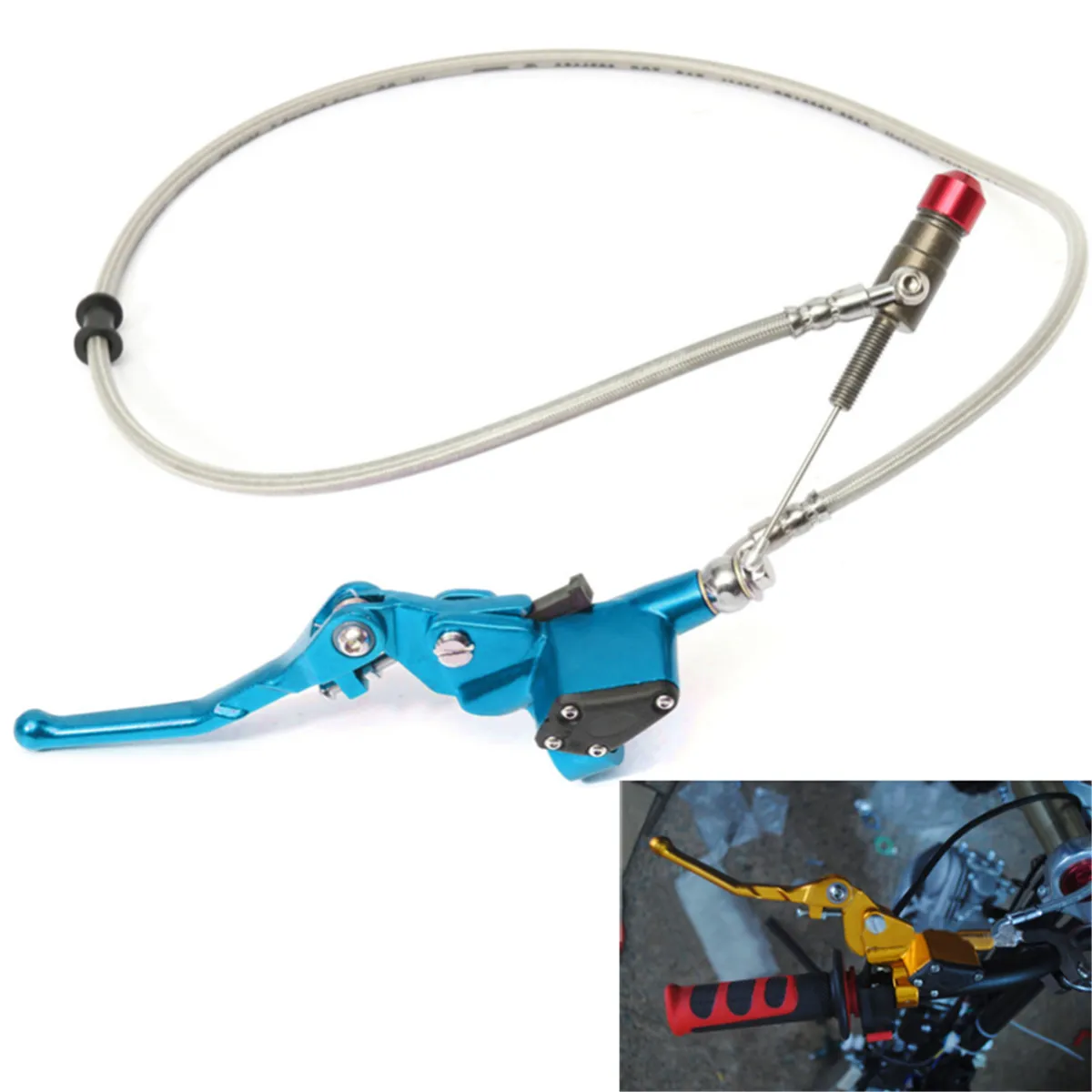 7 /8 Dirt Bike Motorcycle Pump Belt Hydraulic Brake Bracket Handlebar Clutch Blue