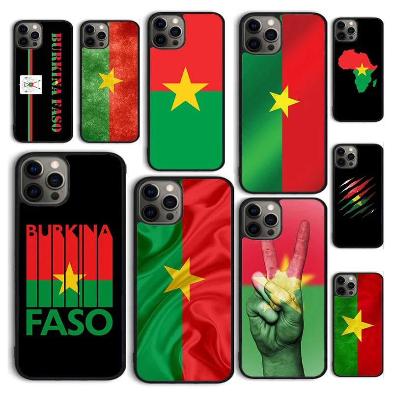 Autumu Burkina Faso Flag Phone Case Cover for iPhone 16 15 12 mini 11 13 14 Pro Max SE 2020 Apple 6S 7 8 Plus Coque