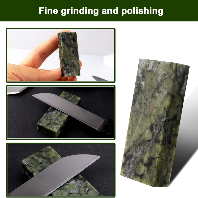 Mini Knife Sharpening Stone 1PC 10000# Whetstone Final Fine Polished Natural green Sharpener Oilstone (2 x 0.8 x 0.4 Inch)