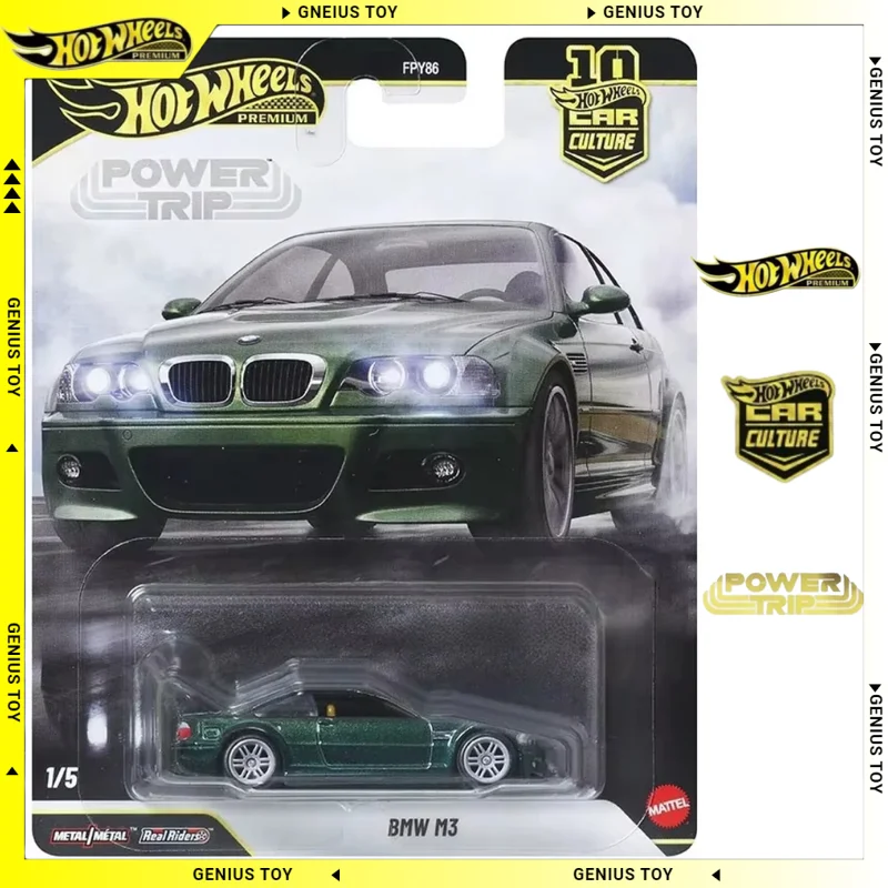 

Коллекционная модель автомобиля Hot Wheels Premium 2026 Car Culture Power Trip BMW M3, масштаб 1:64, литой металлический корпус, игрушка для детей, подарок для мальчиков