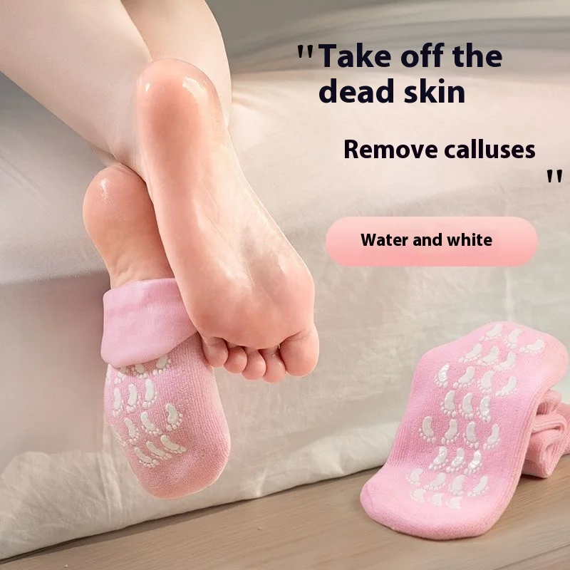เจลฟิล์มเท้าถุงเท้าฟิล์มมือชุด Exfoliating Dead Skin Anti-heel แห้ง Cracked ซิลิโคนเท้า Protector Whiten Moisturizing Cover