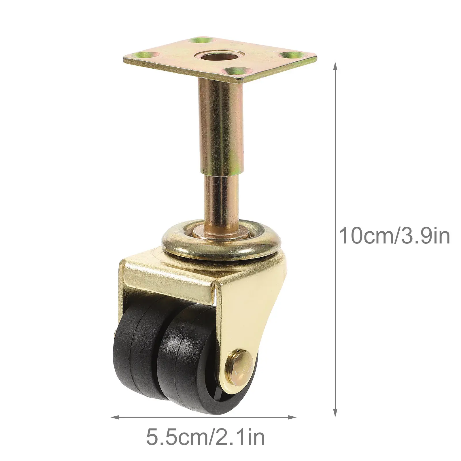 Piano Casters Double Wheel Golden Nylon Caster Replacement Heavy Duty High Hardness Strong Stability Sliding Caster for Acoustic