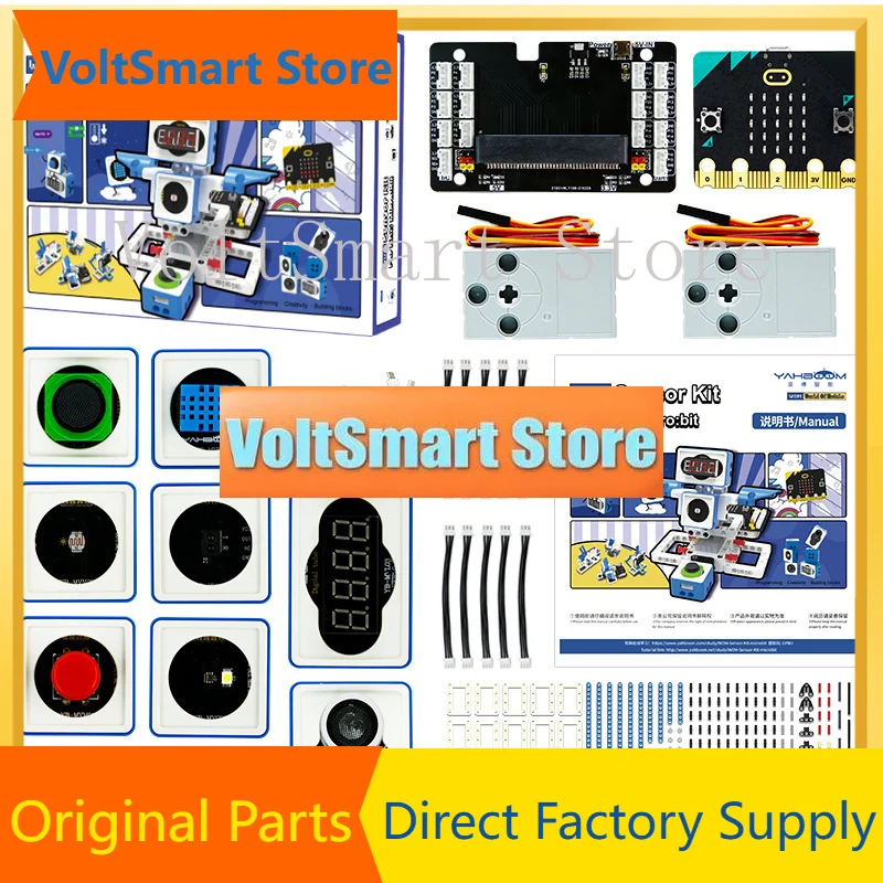 VoltS21 In 1 Microbit Robotics Kit DIY Assembled Electronic Sensor Kit Programmable Toy For Kids Support MakeCode Python Program