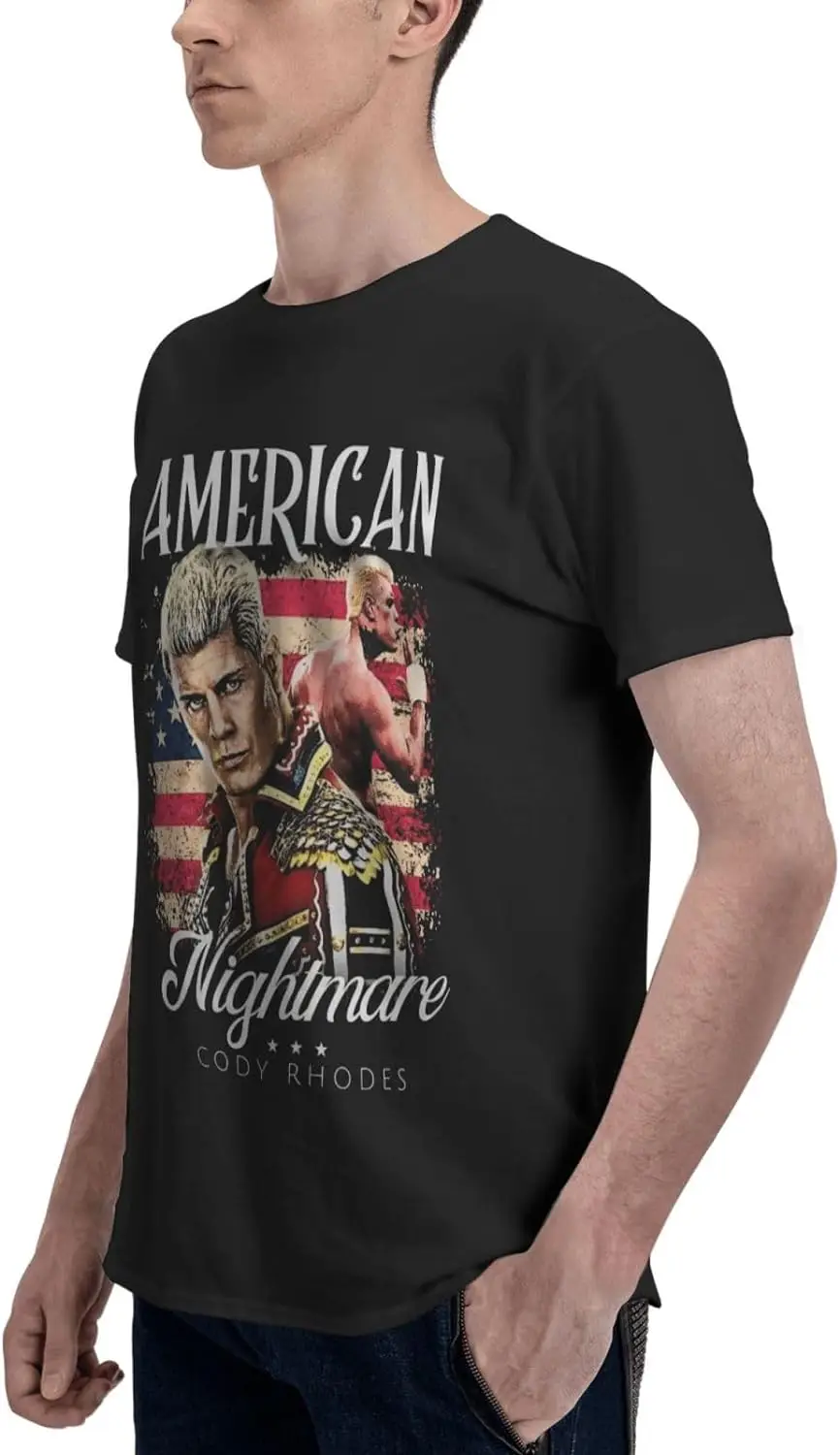 Cody and Rhodes Men Womens Casual Fashion Cotton Crewneck Short Sleeve T-Shirt Black