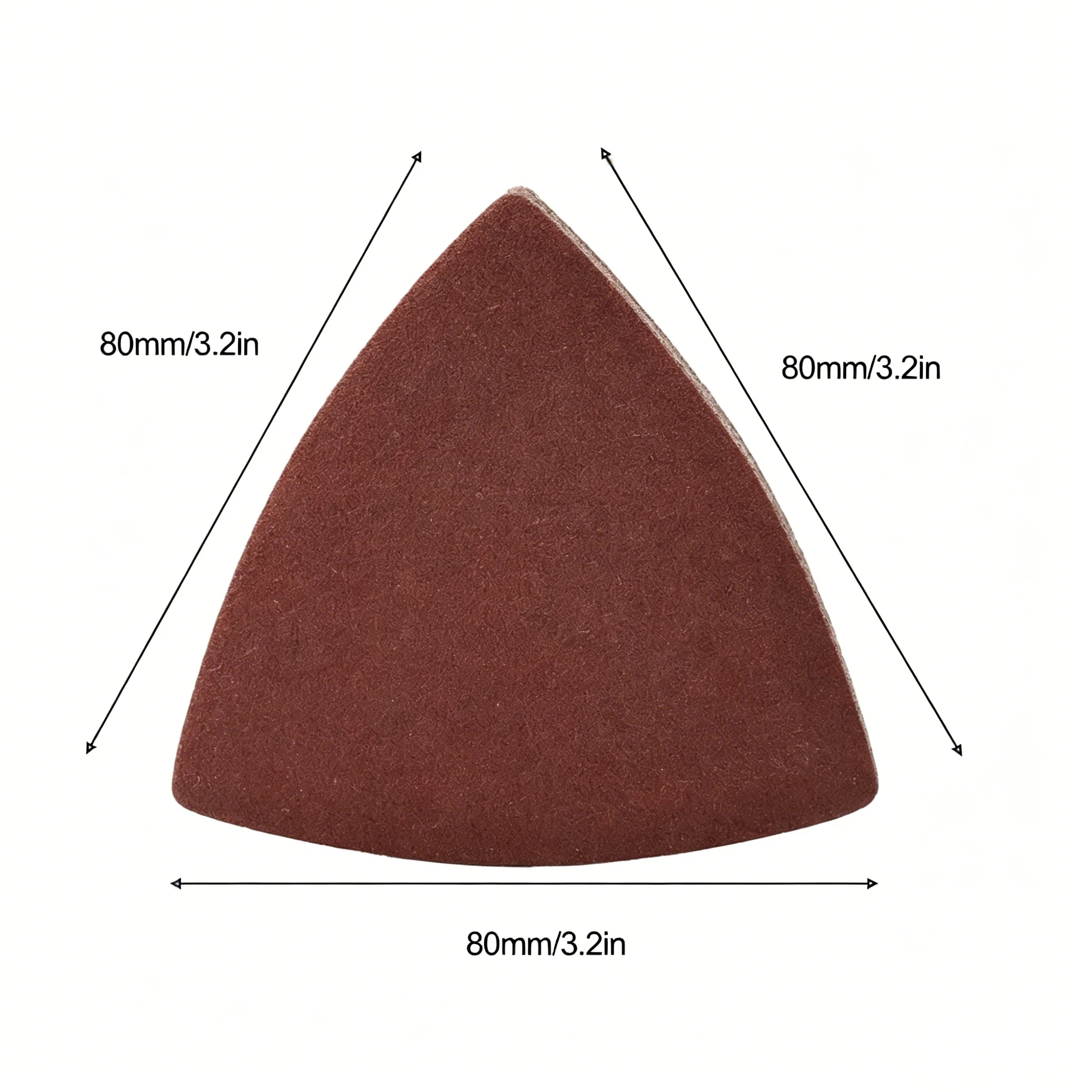 40pcs 80mm Triangle Sandpaper Fit 3-1/8 Inch Oscillating Triangle Sanding Pad Multi Tool Sanding Paper For Wood Grinding Polishi