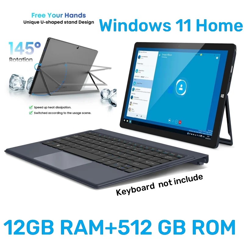 12” CWI535 UBook LPDDR3 8GB/ 12GB RAM 256GB/ 512GB ROM Windows 11 Home Tablet PC 64-Bit Intel (R) Core (TM) i5 2160 x 1440 IPS