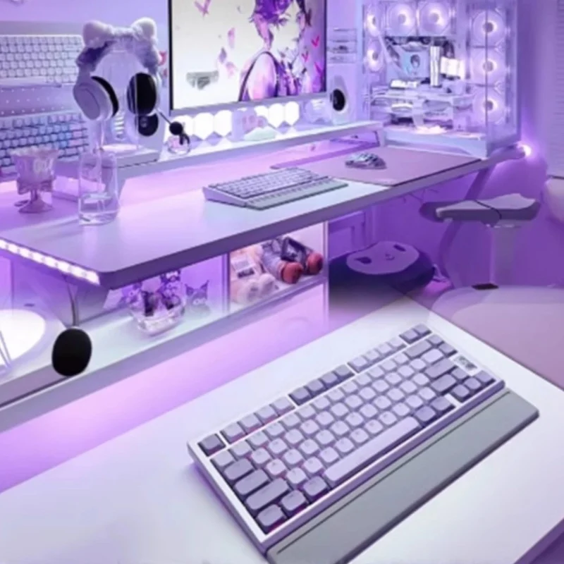 Ndnh Nd75lp Aluminium CNC Mechanisch toetsenbord met lage as Draadloos Bluetooth Tri-modus Aangepaste Rgb Quick Release Handondersteuning