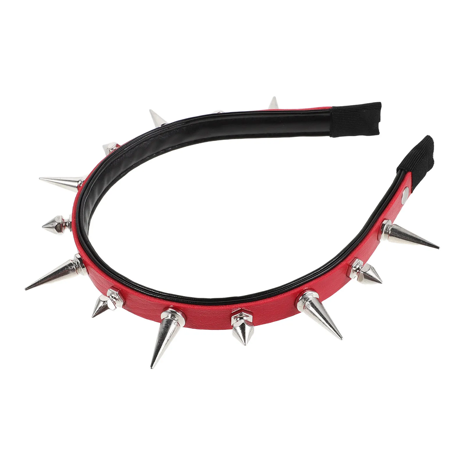 Matte Black Spike Rivet Headband Punk Style Hairband Costume Party Goth Hair Accessories Rock Festival Hairband Unisex Headwear