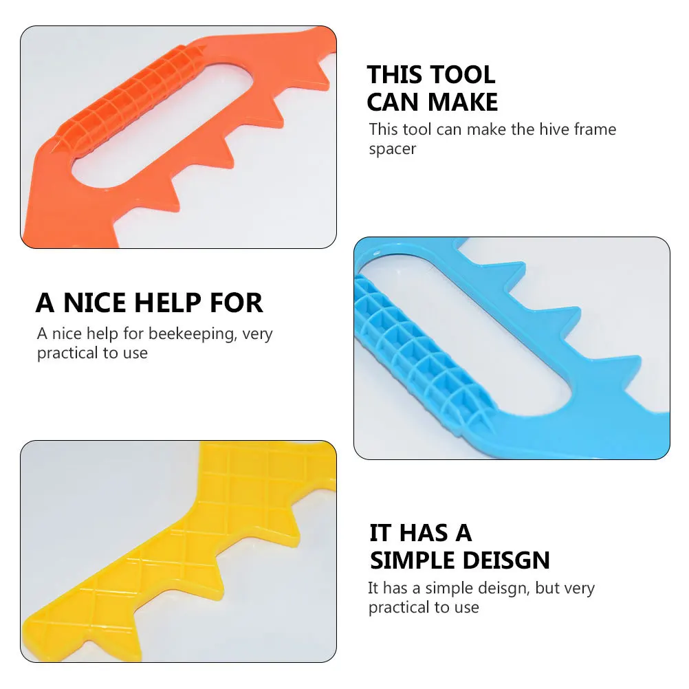 

3Pcs Plastic Bee Hive Frame Measuring Distance Rake Lightweight Beekeeping Tool Hive Frame Spacer Accessory Beekeeping Tool