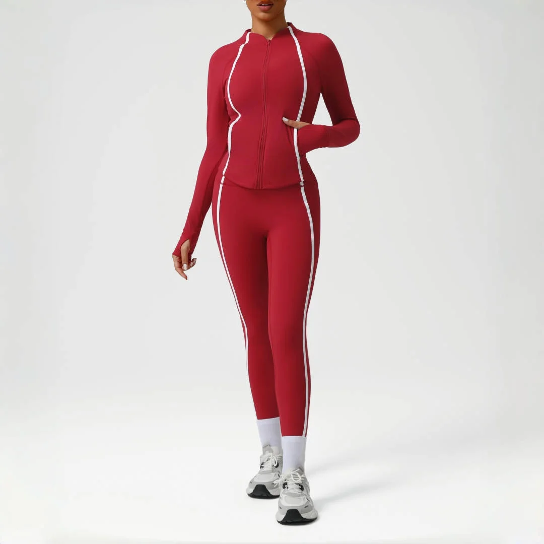 

Женский спортивный бюстгальтер с открытой спиной, комплект для йоги, брюки с высокой талией, подтягивающие бедра, куртка, костюм для фитнеса, тренировочная одежда, леггинсы для спортзала, комплект для йоги