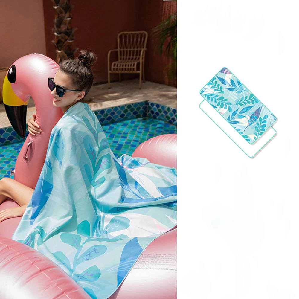 Absorbent Quick-Drying Bath Towel Thin Summer Style Fast-Drying Travel Beach Towel Swimming Towel Portable