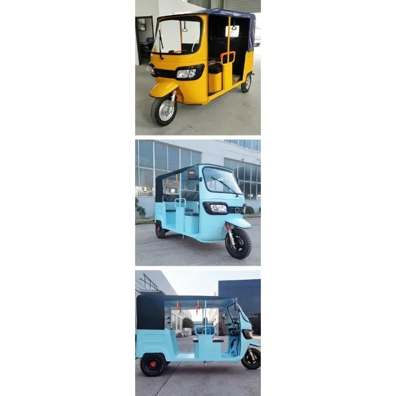 Electric tricycle carrying passengers
