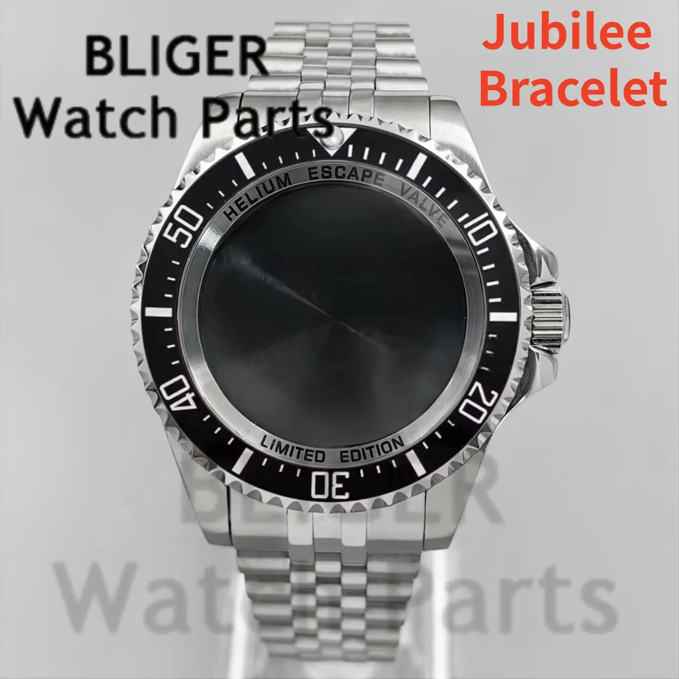Stainless Steel Jubilee Band Men Watch Case 43mm For SEA Mechanical Dive Watch NH34 NH35 NH36 PT5000 Miyota 8215 DG3804 Movement