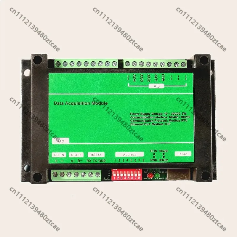 4 Channel Analog Output Ethernet Module MODBUS TCP RS485 Communication Controller