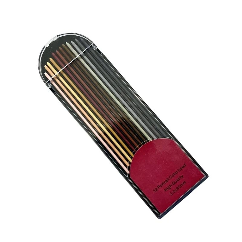 W89C Механические карандаши Установите 2,0 мм автоматические карандаши с 12 цветами. Заполнение рисования карандашей.