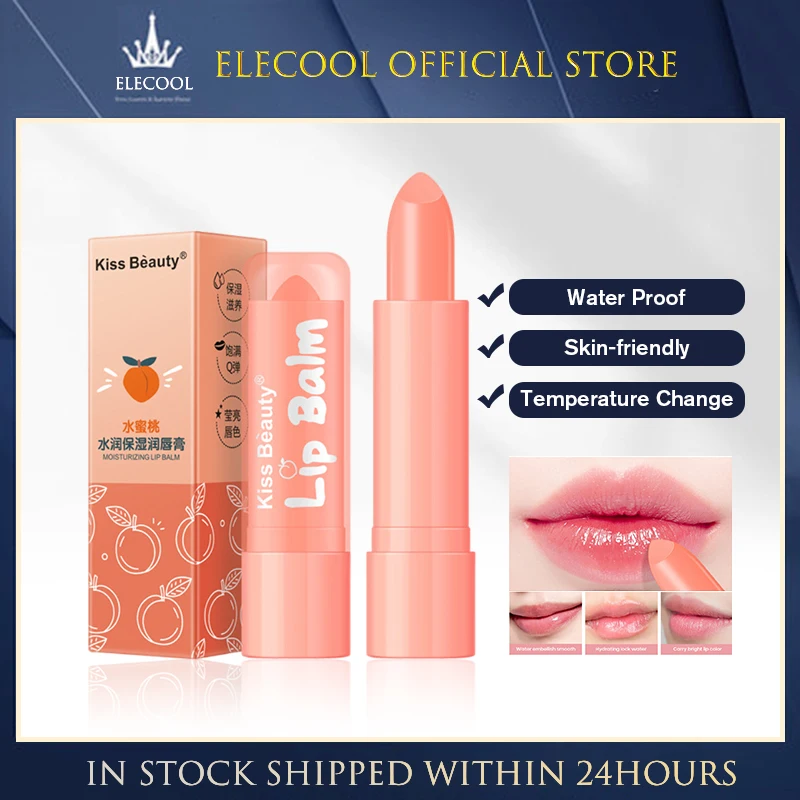 Chameleon Lip Balm Vitality Color Lipstick Peach Girl Lip Balm Moisturizing Natural Nourishing Lip Lines Long-lasting Lip Care