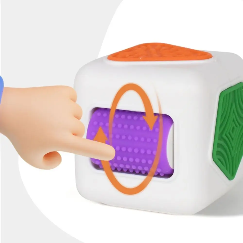 Multi-facetado sensorial hexaedro geometria hexaedro 3d estereoscópico sensorial cubo geometria material de silicone rolo de ponta do dedo