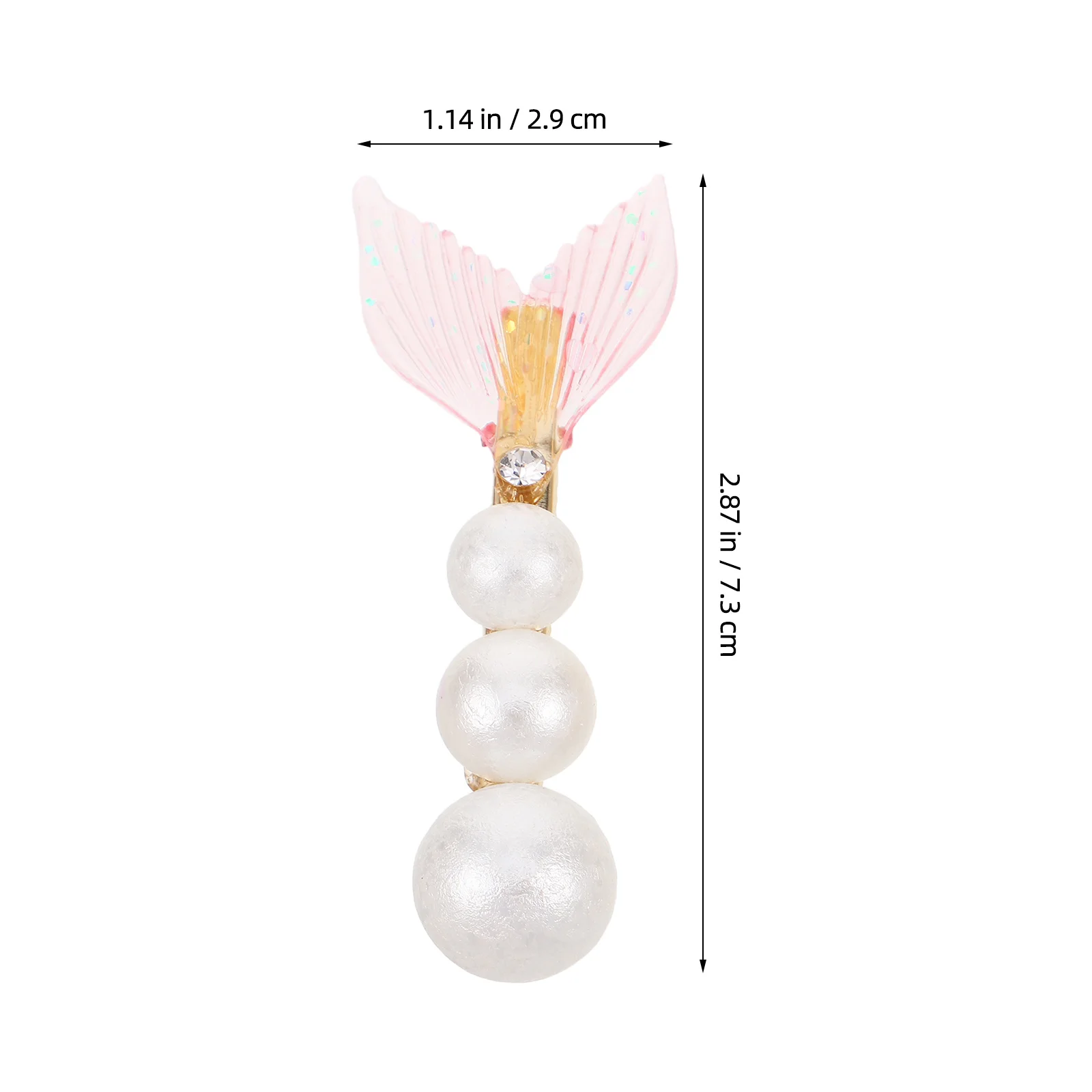 6 個キラキララインストーンマーメイドテールヘアクリップ真珠かわいい魚デザインアクセサリースタイリング女性女の子ヘアピン女性のための