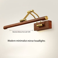 Wood grain folding front light, LED mirror cabinet, perforated bathroom mirror, vanity mirror, front light