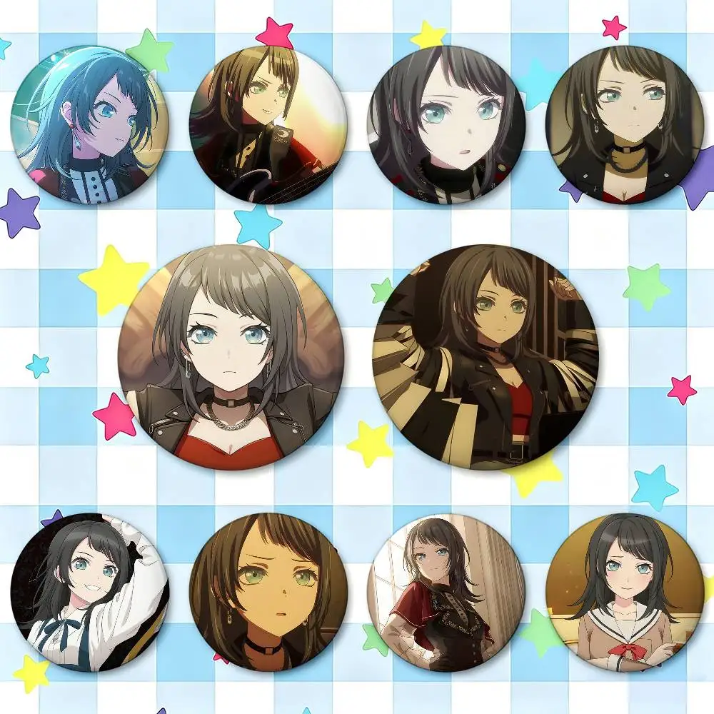 1pc Umiri Yahata BanG Dream! Ave Mujica Cartoon Style Badge Brooches On Backpack Decoration Round Enamel Pins For Accessorys