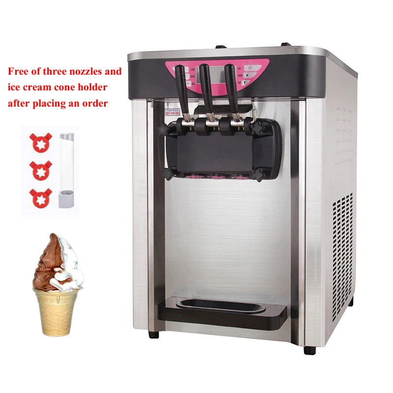 

2025New Commercial Ice Cream Maker For Cold Drink Shop Soft Ice Cream Making Machine Stainless Steel Ice Cream Vending Machine