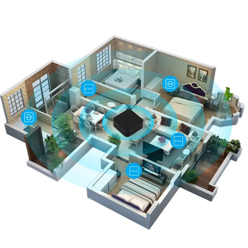 Tuya Wifi 2.4Ghz زيجبي جهاز تحكم عن بعد بالأشعة تحت الحمراء لتكييف الهواء التلفزيون ميديا صندوق فك التشفير IR جهاز التحكم عن بعد بالترددات اللاسلكية