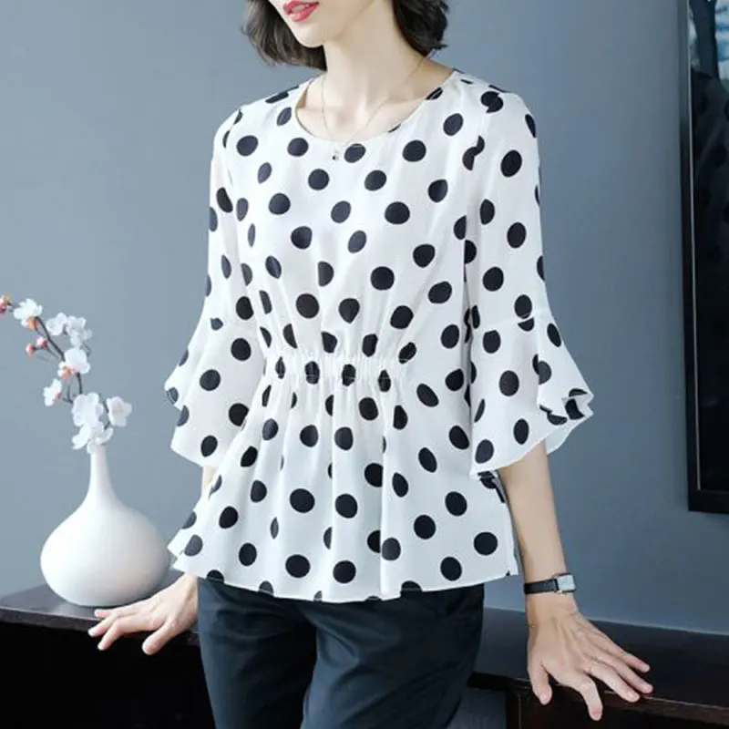 O-neck Short Sleeve Tops for Women, Loose Shirts for Office Lady, Casual and Simplicity, All-match Clothes, Summer Fashion