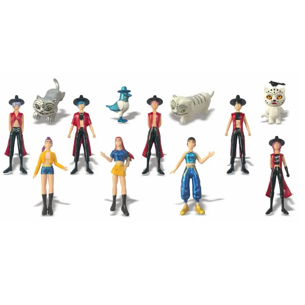 أنيمي 12 قطعة/المجموعة Kpop شيطان الصيادين نموذج لجسم لعبة الكرتون الألعاب الأجهزة الطرفية مكتب الديكور جمع أرقام لعبة مجسمة هدية #5