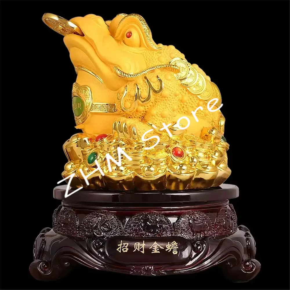 

Feng Shui Lucky Animal Golden Toad Decor Fortune Office Home Decor Crafts Shop Opening Miniatures Gifts