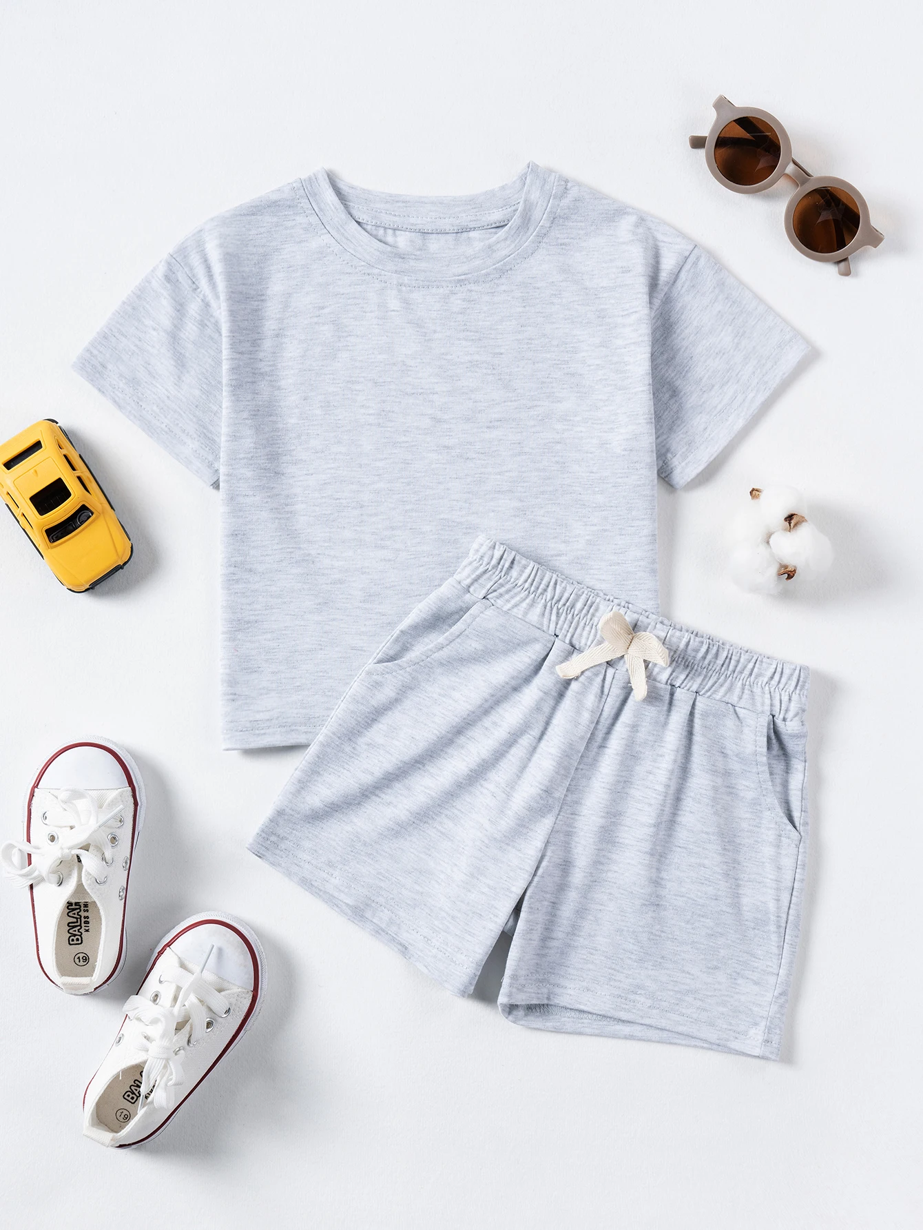 2024 New Baby Short sleeved Shorts Set Children\'s Cute Casual Boys And Girls Set Summer Short Sleeved Shorts Combination Set