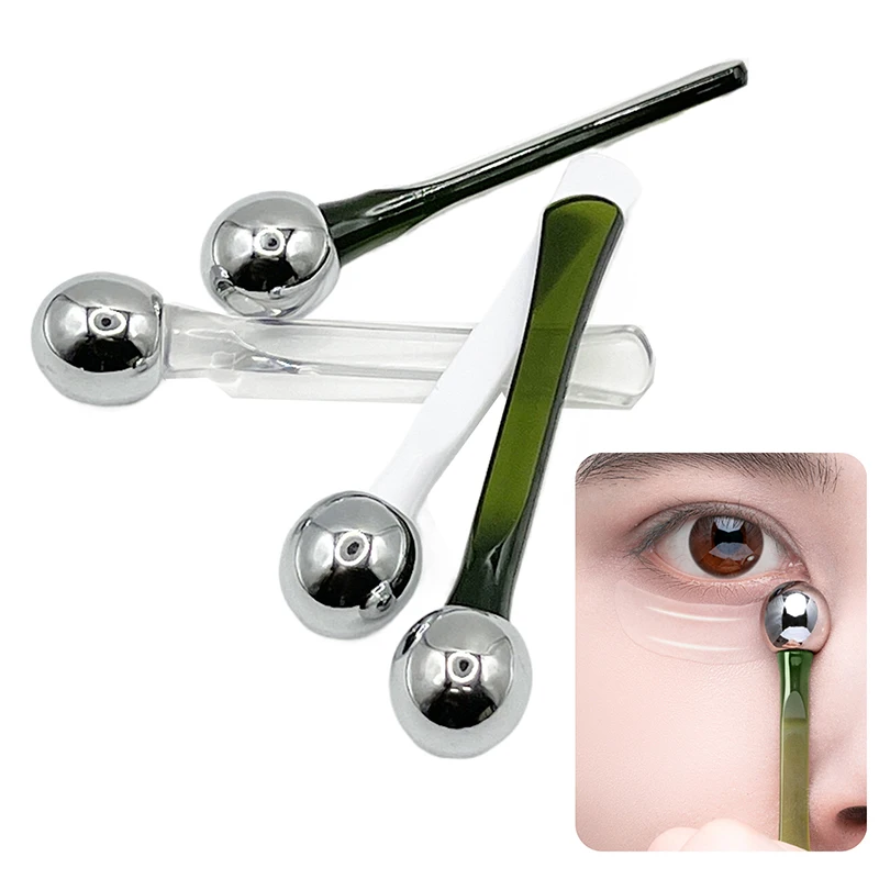 💖 HEET ❗ Dual-Ended Roller Massage Stick Oogcrème Applicator Cosmetische Spatel Anti Rimpel Gezichtslepel Legering Gezicht Huidverzorging Tool