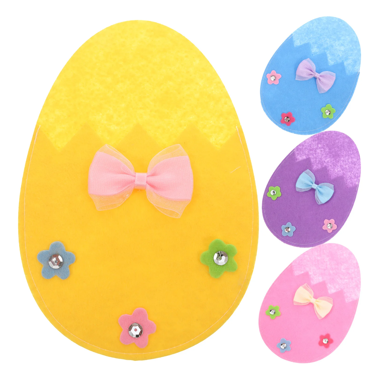 

4 Pcs Easter Egg Cutlery Bag Holder Fork Bags Kitchen Table Cartoon Tableware Accessories Covers Utensil Pouch
