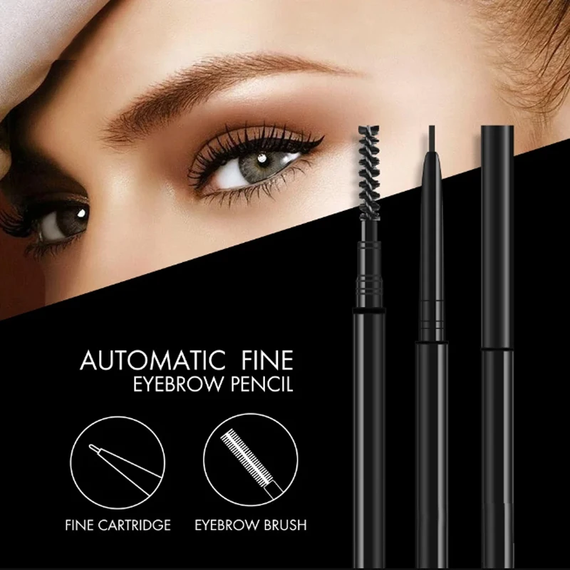 Teayason – crayon à sourcils Super fin à Double extrémité, brosse pour les yeux, étanche, longue durée, noir et brun, stylo de tatouage, cosmétiques