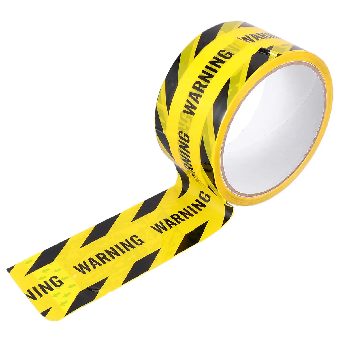 Yellow Black Caution Tape Warning Safety Stripes Strong Adhesive Label Golden Bright Contrast For Road Construction