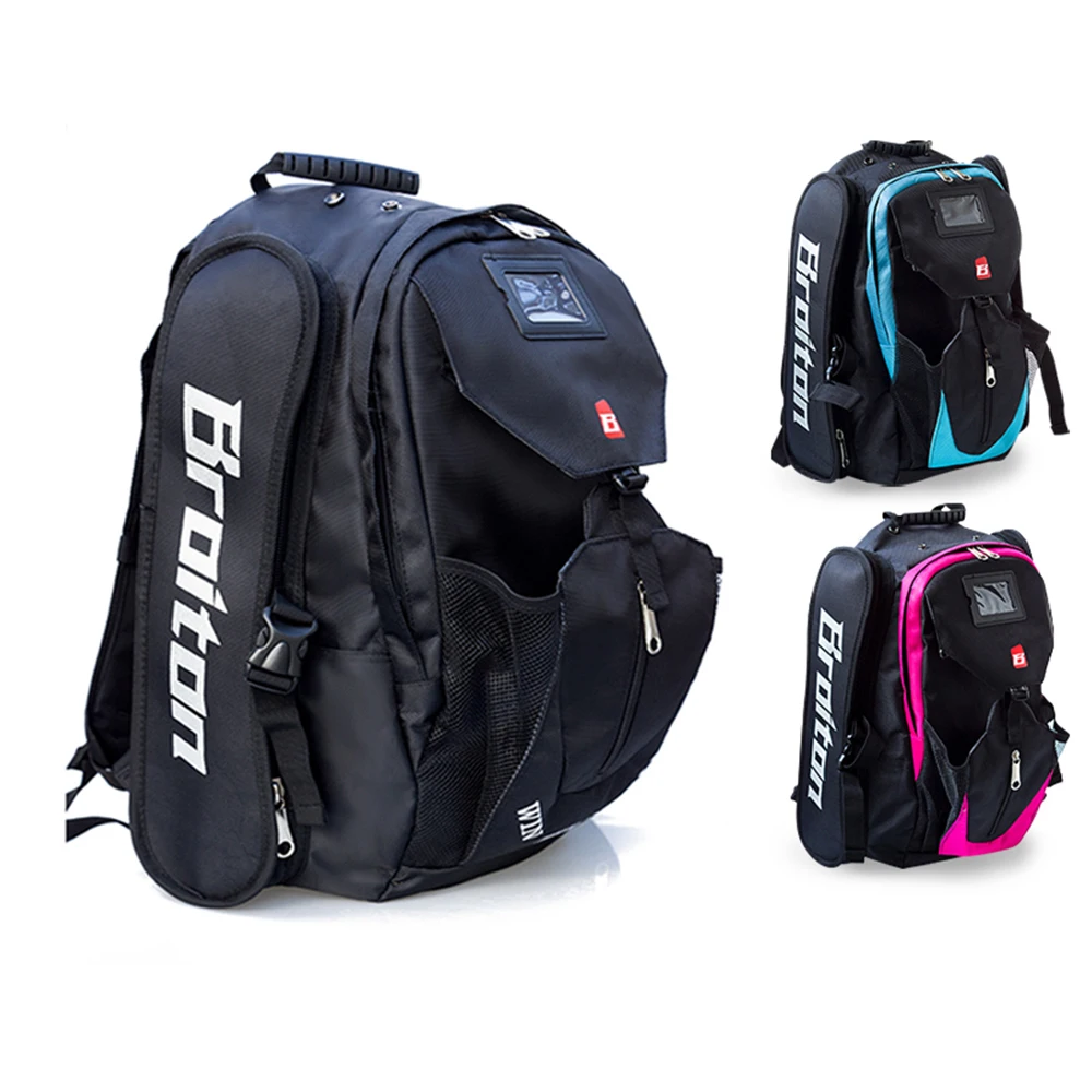 Professional Waterproof Roller Skating Backpack Size S L Inline Speed Slalom Slide Roller Skates Bag Black Blue Rose