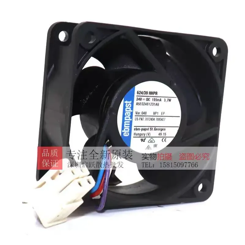 for New Germany imported 624/39HHPR 24V 3.7W 4-wire PWM inverter cooling fan