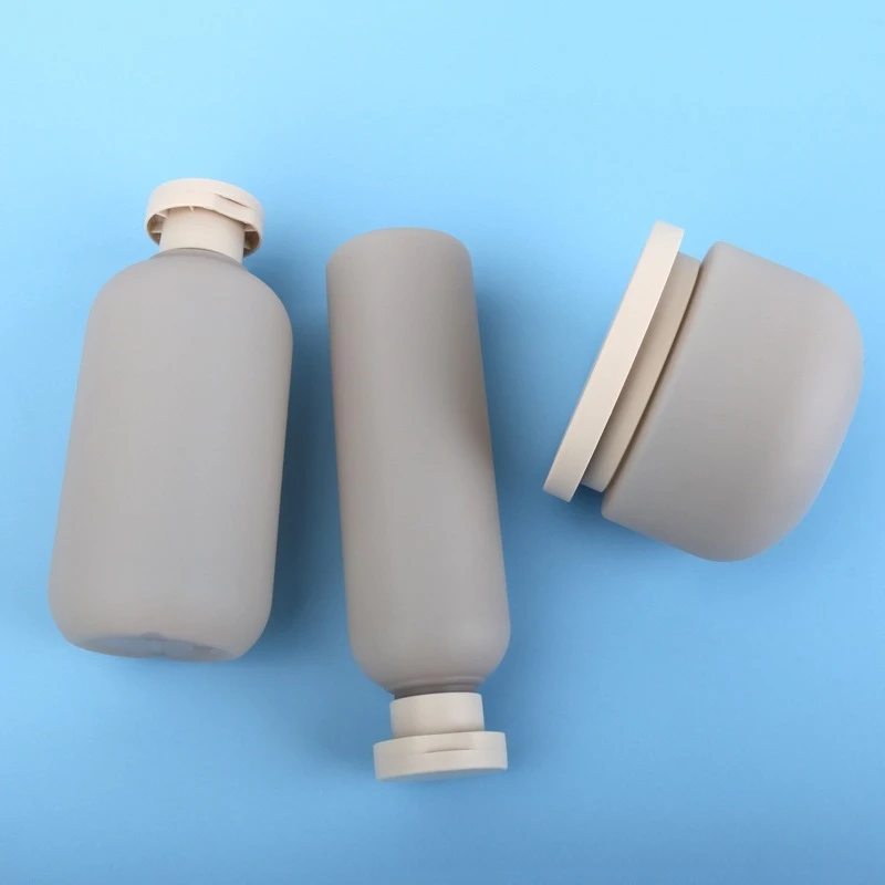 200/250/300/500 مللي رمادي أخضر عبوة زجاجة شامبو بلسم إعادة الملء فارغة البلاستيك أساسيات السفر مستلزمات التجميل الحاويات