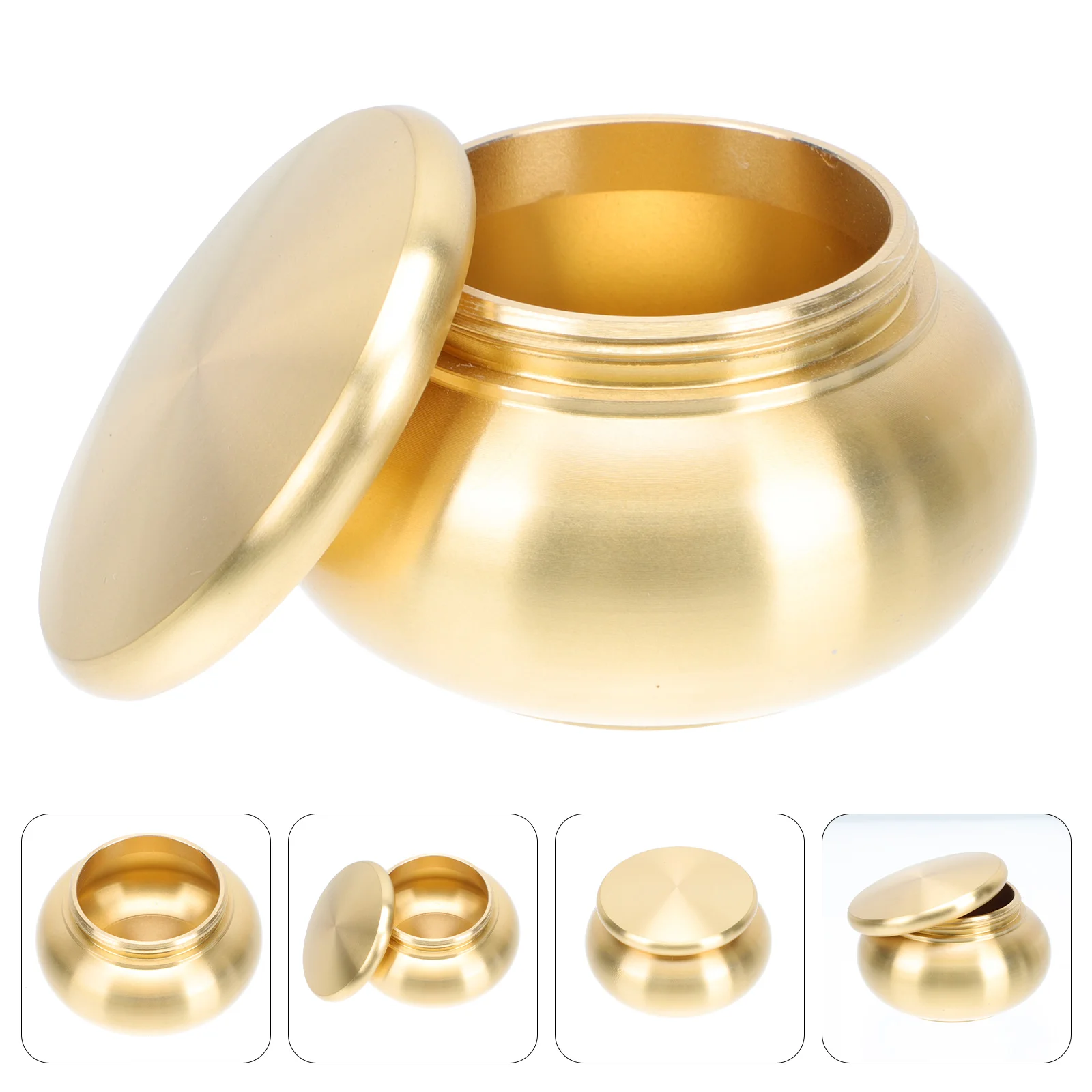 

Copper Incense Airtight Tea Incense Powder Jar Container Classic Tank Shaped Copper Storage Tank Decorative Storage Desktop