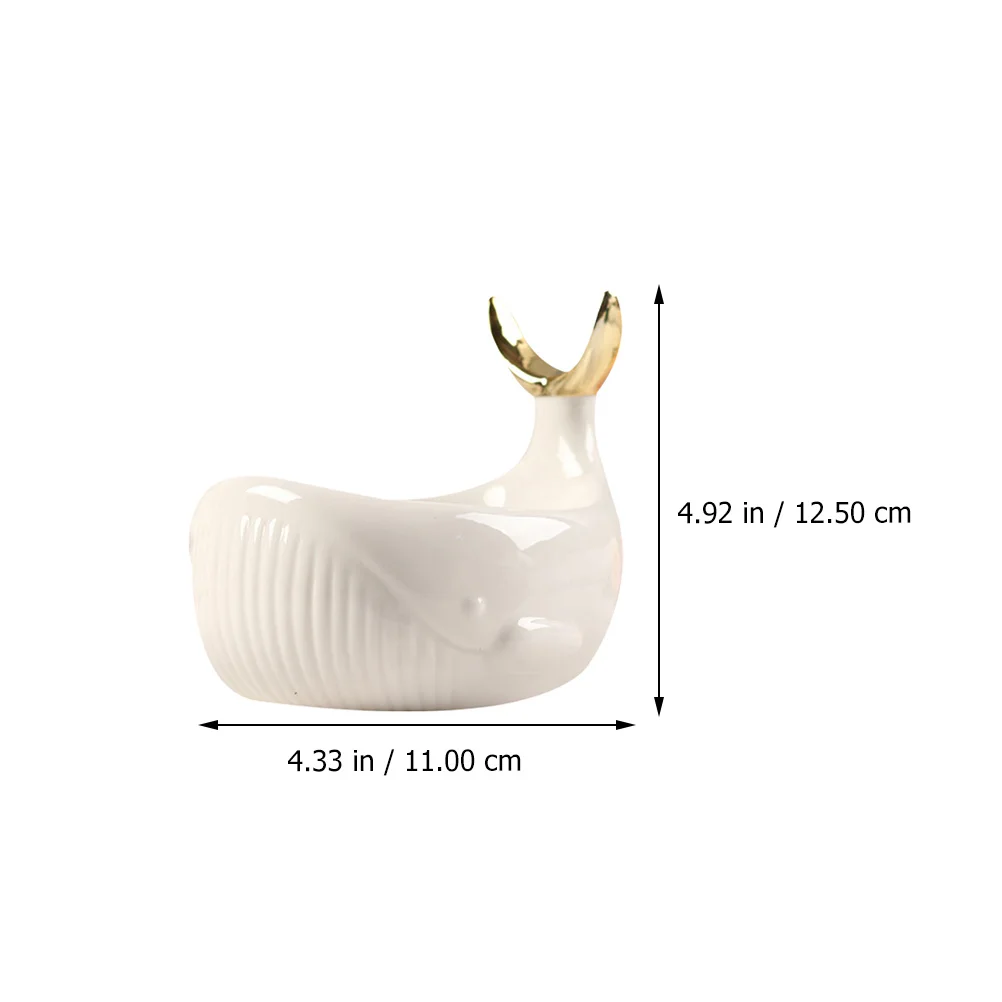 

1Pcs Elegant Nordic Ceramic Soap Holder Whale Design Drain Tray Bathroom Accessory Lightweight Practical Ring Hair Rope Storage