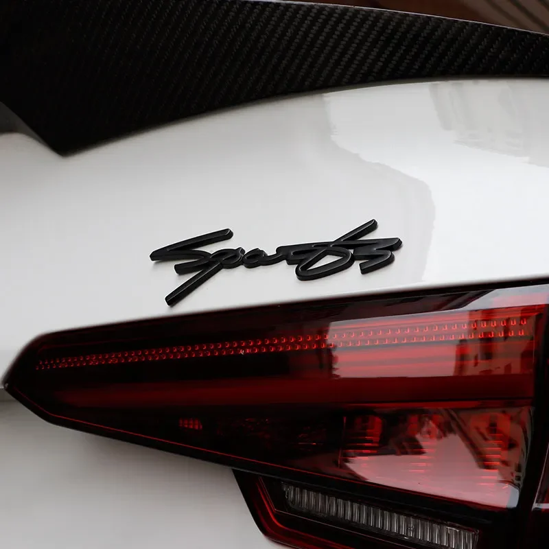 3D Premium Racing Sports Word Letter Logo Nameplate Decal Emblem Badge Sticker for Car Engine Hood Fender Trunk Tail Rear Bonnet