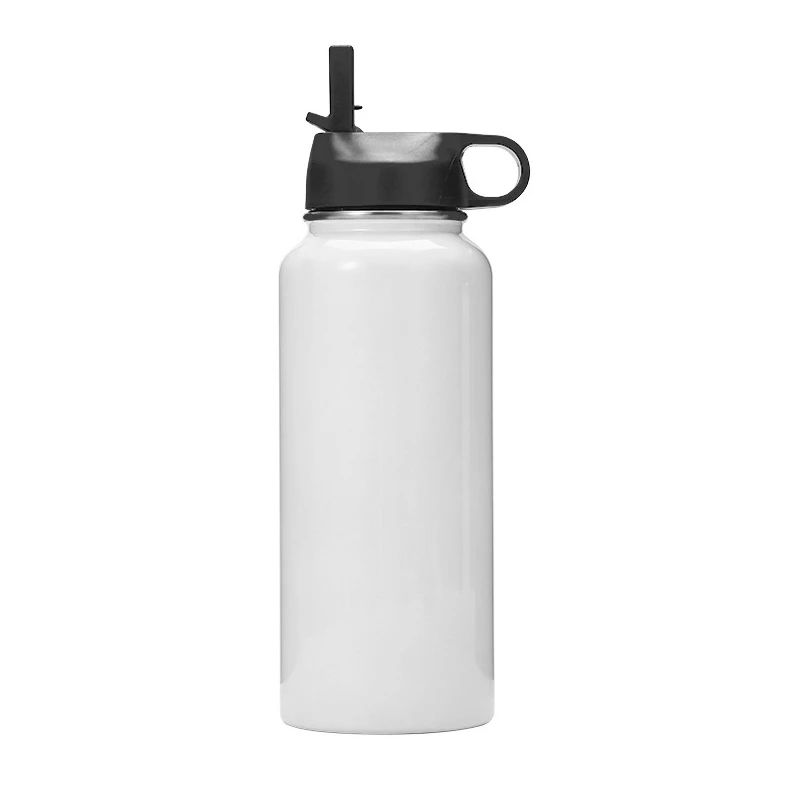 Free Shipping 2Pcs/Lot  Sublimation Blanks Stainless Steel Large Kettle Bottle With Spout For Sport  Travel Use