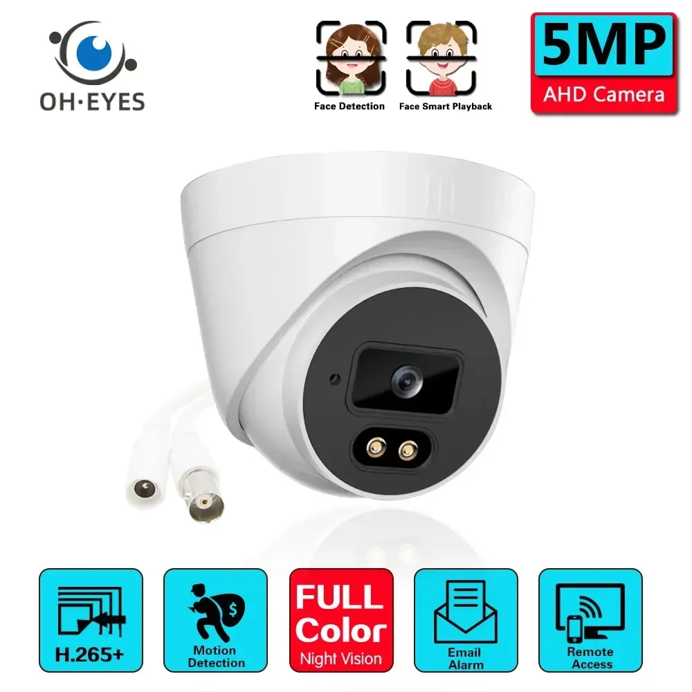 

XMEYE 5MP AHD CCTV Dome Camera Indoor Home Face Detection 2K Analog BNC H.265 DVR Video Surveillance Color Night Vision Cam
