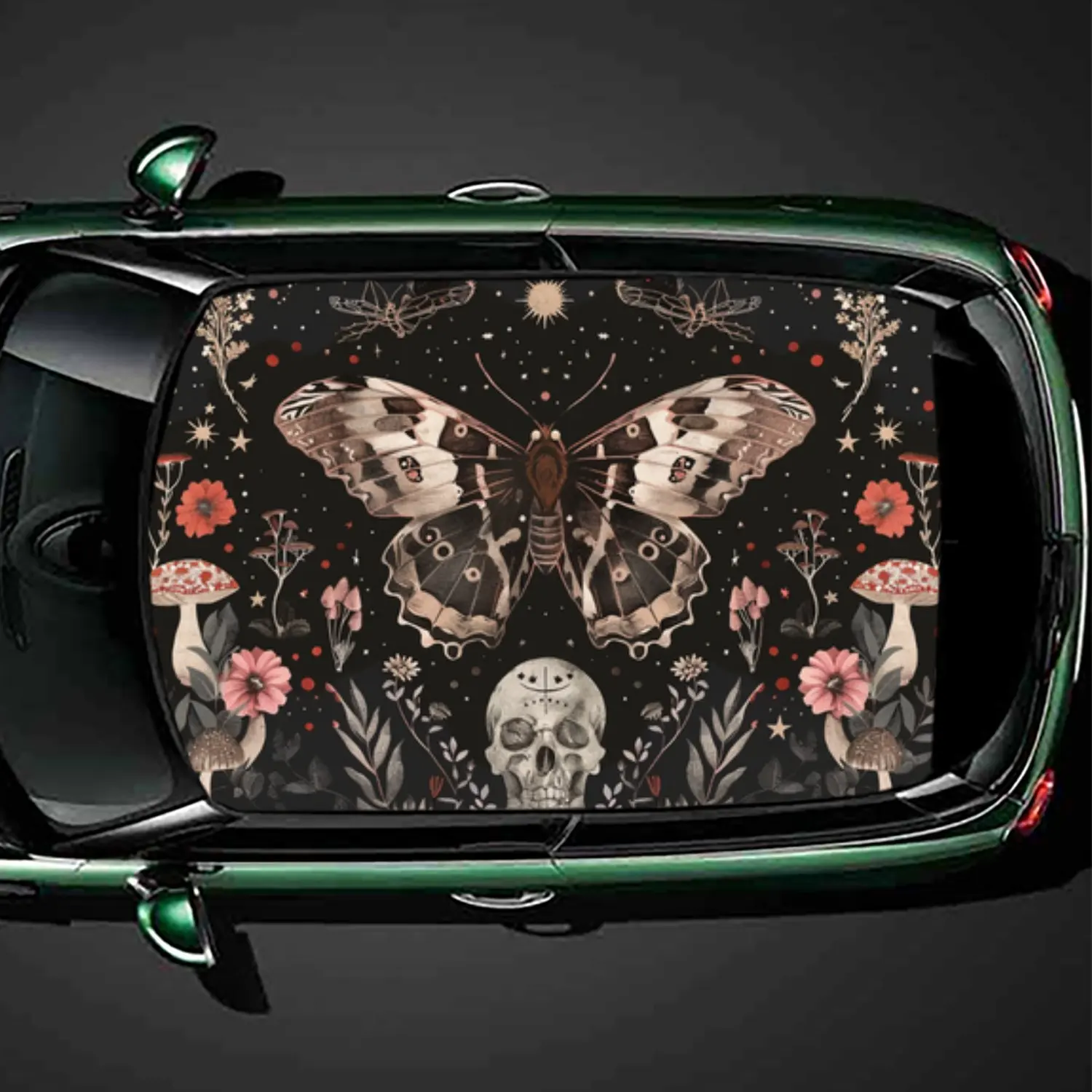 

Butterfly Dancing in the Forest PVC Car Roof Sticker, Self-Adhesive Waterproof Car vinyl Decal, Car Decoration Protection Sticke