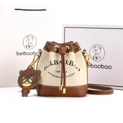 classic bucket handbag for women Bear pendant women's bag 2023 fashion women shoulder bag drawstring crossbody messenger bag