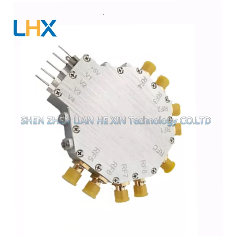 Rf switching module 10MHz-8GHz bandwidth single pole octhrow SP8T switching low loss high isolation in stock