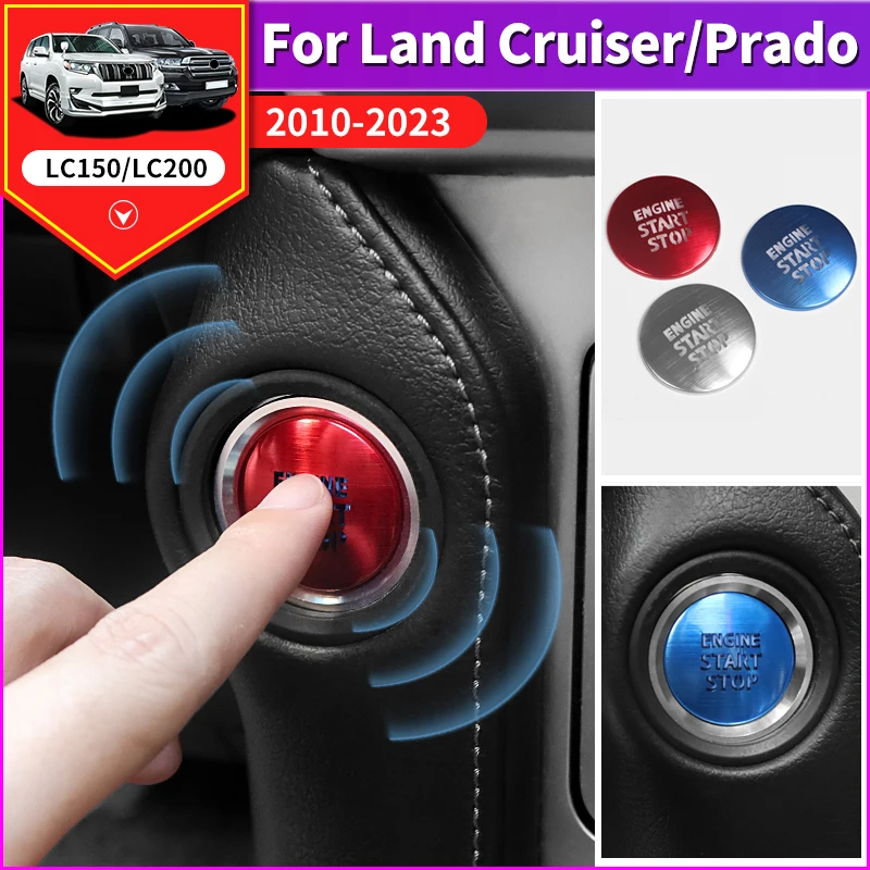 

Stainless Steel Engine Start Stop Button Patch Fit for Toyota Land Cruiser Prado 200 150 Interior Modification Accessories