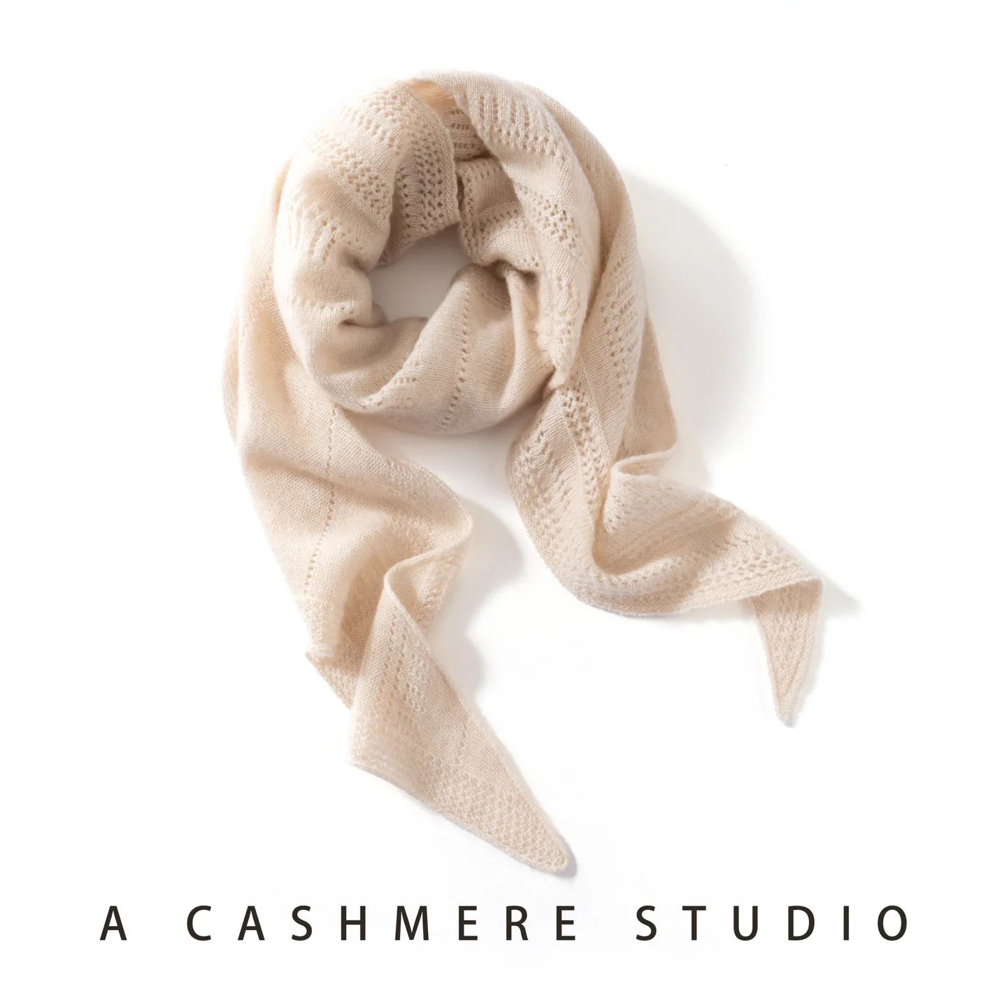 

100% кашемировый треугольный шарф для женщин с ажурным дизайном, защита для лица, теплый однотонный модный шарф для зимы