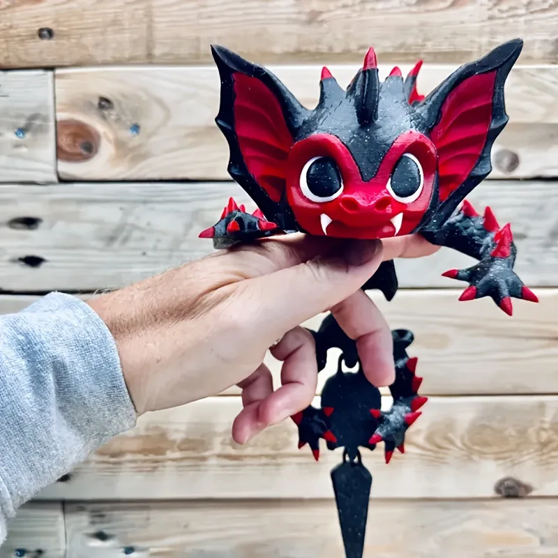 

Новая 3D печать, красочная летучая мышь, маленький дракон, имитация бикорниса, модель игрушки, украшения для дома, креативное украшение для рабочего стола, игрушка, подарок для детей